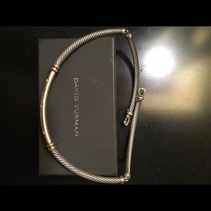 Authentic Yurman diamond metro cable necklace